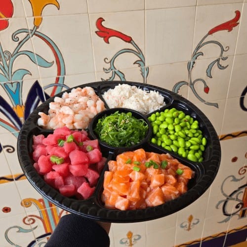 Super Bowl Poke Party Tray.
