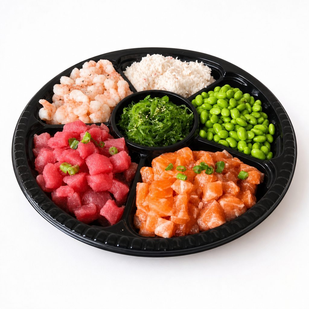 Super Bowl Poke Party Tray.